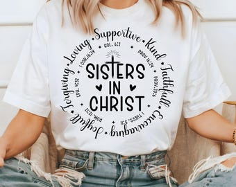 Sisters in Christ SVG PNG| Sisters For Life svg| Christian Sister Friends Matching Svg| Sisters Love svg