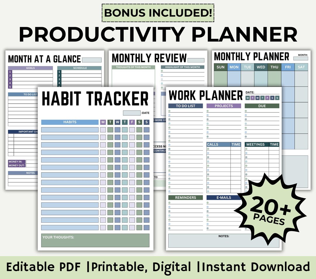Goal Planner Bundle, 2024 Goals Tracker, Smart Goal Setting Kit ...
