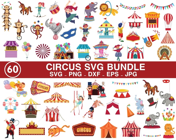 Circus Carnival Svg Bundle| Circus Kids| Carnival Svg| Elephant Svg| Juggling Svg| Ferris Wheel Svg| Circus Baby Svg| Festival Svg Clipart