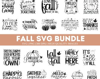 Fall Sign SVG PNG Bundle| Fall SVG bundle| Hello fall svg| Fall welcome sign svg| Autumn svg Bundle| Autumn sign Svg