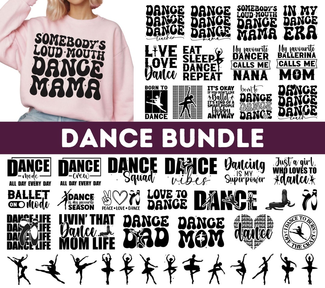 Dance Lover SVG Bundle| Dance Team Svg| Dancer Clipart| Retro Dance Svg ...