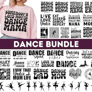 Pakiet Dance Lover SVG | Zespół taneczny SVG | Clipart tancerza | Retro Dance SVG | Koszulka Dance Lover SVG | Cytaty o tańcu | Pakiet Dance Lover PNG