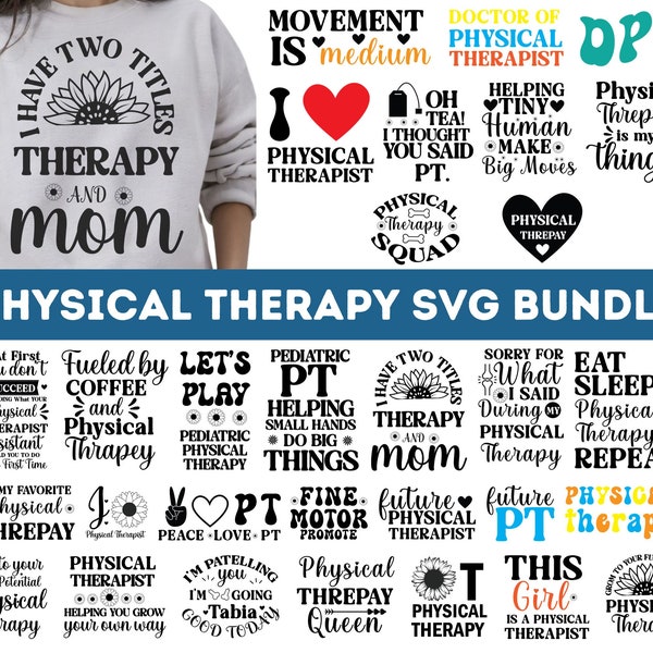 Physical Therapist SVG PNG Bundle| Occupational Therapy Svg| Medical Svg| Healthcare Worker Svg| Physiotherapist Life| PT Svg| Rainbow Svg