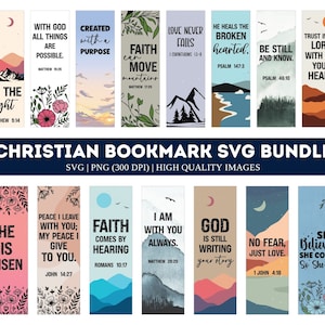 Christliche Lesezeichen-Bundle, Lesezeichen, Lesezeichen, druckbares Blumen-Lesezeichen, ReligiousPng, Glaube Bibel-Vers Png, inspirierendes Lesezeichen