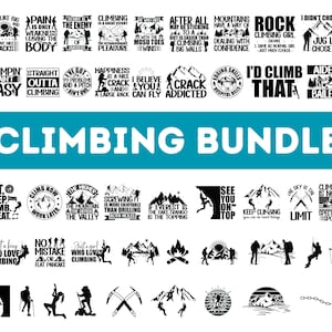 Escalada SVG PNG Paquete/ Escalada en roca Png/ Escalador Png/ Bouldering Svg/ Escalada Cricut/ Escalada de montaña Svg/ Escalador Png Sublimación