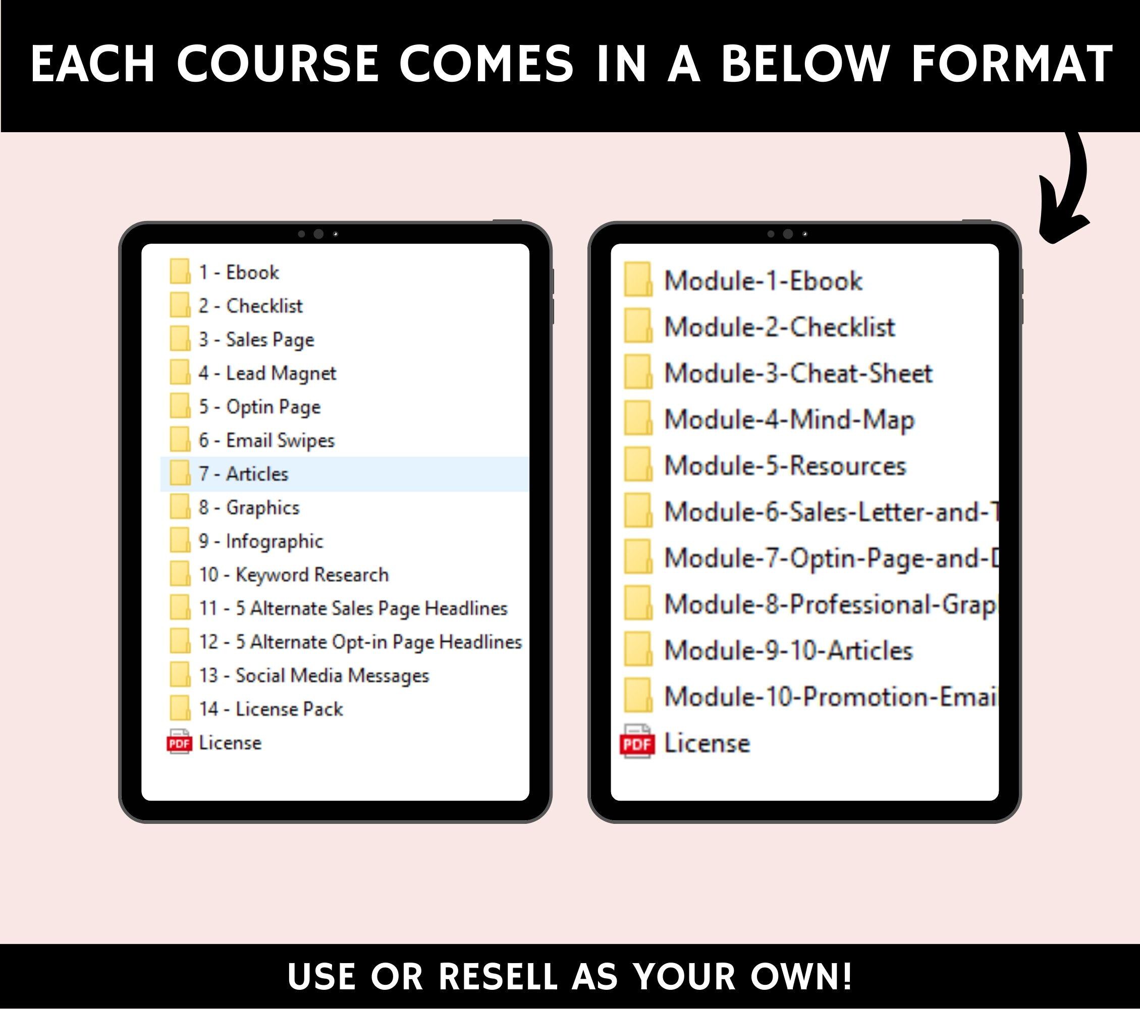 50+ Business Courses PDF Bundle Done for You Resell Digital Products ...