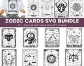 Tarot Cards SVG Bundle, Zodiac Cards SVG Bundle, Zodiac Cards Svg, Cards Svg, Zodiac Svg, Astrology Svg, Horoscope Svg, Zodiac Signs Png,