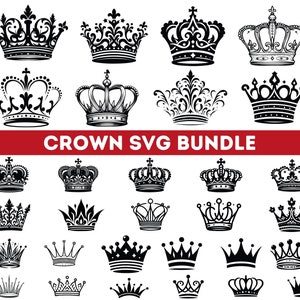 Koninklijke kroon, png | King Crown-svg| Queen's Crown-SVG| Prinses Tiara Svg| Crown-bestand voor Cricut| Clipart kronen voor silhouet