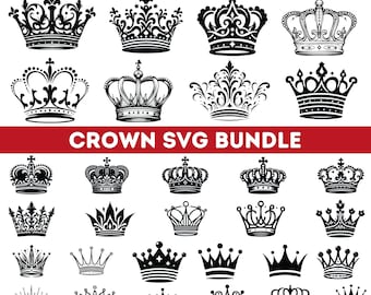 Royal Crown PNG| King Crown SVG| Queen's Crown SVG| Princess Tiara Svg| Crown File For Cricut| Crowns Clipart For Silhouette