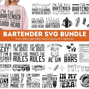 Bartender SVG Bundle, Bar Svg, Server Svg, Bartender humor svg, Bartender Sayings, Funny Bartender svg