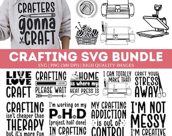 Crafting SVG Bundle| Crafter svg| Crafty svg| Craft svg| Crafter Quotes svg| Craft Room svg| Funny Craft Quote| Craft room svg| Handmade svg
