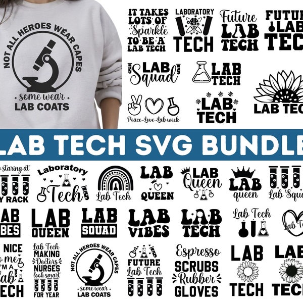 Lab Tech SVG PNG Bundle| Technician svg| Science svg| Chemistry svg| Lab Tech Svg| Laboratory Tech svg| Nurse Life Svg| Microscope Svg