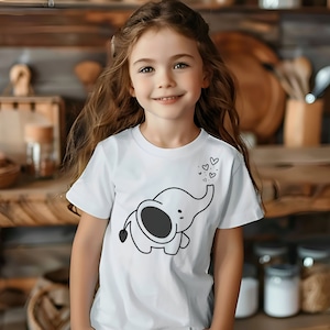 Baby Elephant SVG Bundle| Cute Elephant Girl SVG Bundle| Elephant Outline| Baby Shower Girl Shirt| Bodysuit Kawaii Animal Silhouette Cricut image 3