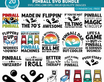 Pinball SVG Bundle, Pinball Machine Svg, Pinball SVG, Pinball Cut Files, Pinball Cricut, Pinball Shirt SVG, Pinball Bundle Cutting Files