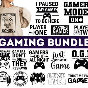 Gamer SVG Bundle| Gamer Svg| Gaming Svg Bundle| Funny Gamer Sayings Svg| Gamer Quotes Svg| Video Games Svg| Game Controller Svg