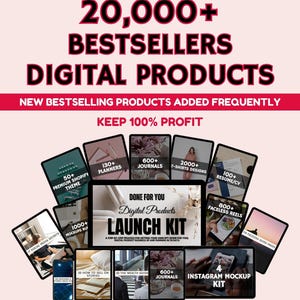 20,000+ Done For You Resell Digital Products Bundle Ideal for Passive Income  PLR MRR Digital Products Master Resell Rights Digital Products
