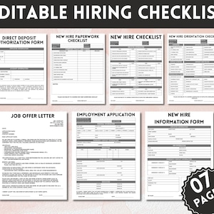 Editable Employee Onboarding Template, Employee Welcome Kit, Employee Handbook New Hire Welcome, Training Manual Onboarding Checklist  Forms
