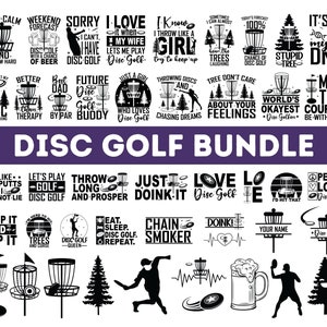 Disc Golf SVG PNG Bundle | Disc Golf Vektor | Disc Golfer geschnitten Datei | Frisbee Golf Clipart | Disc Golf Korbspieler | Baum| Scheibe Silhouette Cricut