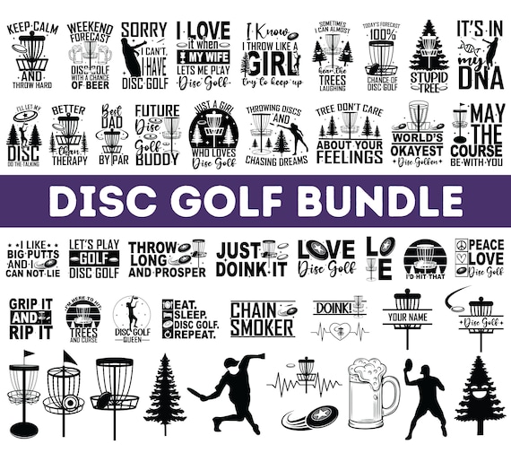 Disc Golf SVG PNG Bundle| Disc Golf Vector| Disc Golfer Svg| Frisbee Golf Clipart| Disc Golf Basket Player|  Tree| Disc Silhouette Cricut