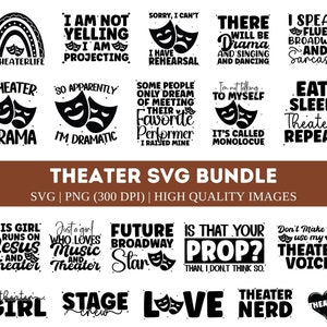 Paquete SVG de teatro, Actor SVG, Paquete SVG de teatro, Actriz Svg, Teatro Png, Drama Svg, Paquete de corte de equipo de teatro