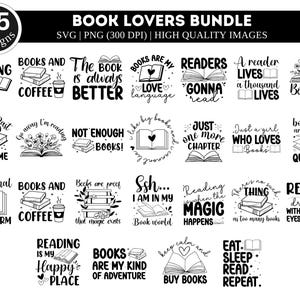 Book Bundle SVG PNG, Reading png, Smut svg, Fantasy Book svg, Book Lovers svg, Librarian svg, Book Quotes svg, Book Worm svg