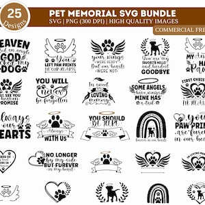 Huisdier Memorial SVG bundel, hond Memorial SVG, huisdier memorial ornament SVG, Rainbow bridge svg, hond verlies Svg, Angel Wings Svg, huisdier in de hemel Svg