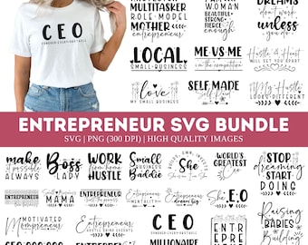 Small Business SVG Bundle, Entrepreneur Quotes Png Bundle, CEO Svg, Boho Motivational Svg, Entrepreneurship Svg, Entrepreneur Quotes Svg