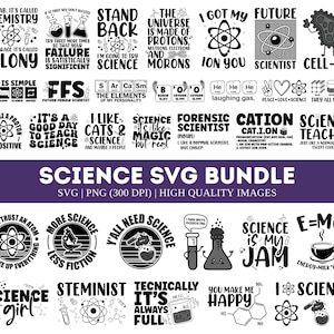 Pacote SVG de ciência, Pacote SVG de cientista, Svg do dia de ficção científica, Camisa de cientista Svg, Citações científicas svg, Professor de ciências svg