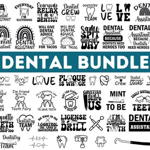 Paquete SVG PNG dental / Asistente dental Svg / Higienista dental Svg / Asistente dental Camisa Svg / Dentista png / Diente Svg / Camisa de atención médica Svg