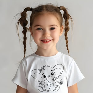Baby Elephant SVG Bundle| Cute Elephant Girl SVG Bundle| Elephant Outline| Baby Shower Girl Shirt| Bodysuit Kawaii Animal Silhouette Cricut image 7