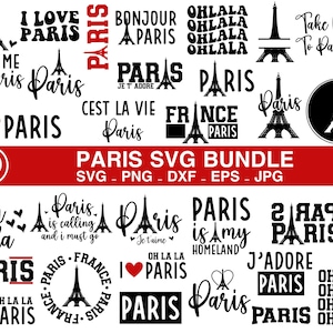 Lot Paris SVG PNG | Paris png| Tour Eiffel PNG | Monument Svg | Voyage SVG | Amoureux de Paris | France Svg | Voyage png