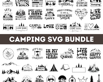 Camping SVG Bundle| Camping Crew SVG| Camp Life SVG| Campfire Svg| Funny Camping Svg| Happy Camper Svg| Camping Plotterdatei Svg