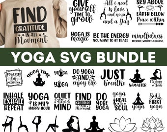 Yoga SVG PNG Bündel | Yoga-Svg | Lustiges Yoga Png | Yoga-Zitate svg | Yoga Shirt | Yoga-Halterung | Namaste geschnitten Datei | Chakra geschnitten | Fitness-Svg