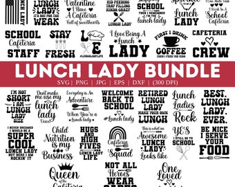 Lunch lady SVG PNG Bundle| Lunch Lady Gift| Lunch Lady Squad Png| lunch lady shirt design| Lunch Lady Life| Cafeteria Appreciation Shirt