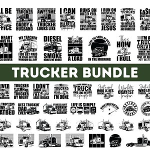 Vrachtwagenchauffeur SVG PNG-bundel| Trucker SVG-bundel| Vrachtwagen SVG| Vrachtwagencitaten Svg| Grappige Trucker Cricut Svg| Vrachtwagen SVG-sublimatie