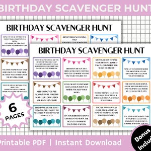 Birthday Treasure Hunt Indoor, Birthday Scavenger Hunt, Treasure Hunt Birthday Clues, Kids Treasure Hunt Clues, Birthday Game Printable