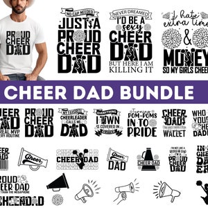 2024 Cheer Dad SVG Bundle/ Cheer Dad PNG/ Papá de la animadora Svg/ Funny Cheer Dad Svg/ Orgulloso Cheer Svg/ En mi Cheer Era Svg/ Cheer Silhoutte