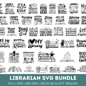Librarian SVG Bundle, Reading SVG Bundle, Book Lovers svg, Book Quotes svg, Book Worm svg, Library Svg, Books Svg