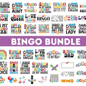 Pacchetto PNG SVG Bingo/ Bingo Png/ Card Svg/ Giocatore Bing Svg/ Bingo Svg/ Maglietta Bingo Svg/ Tazza Bingo Svg/ Vittoria Bingo Svg/ Giocatore Bingo png