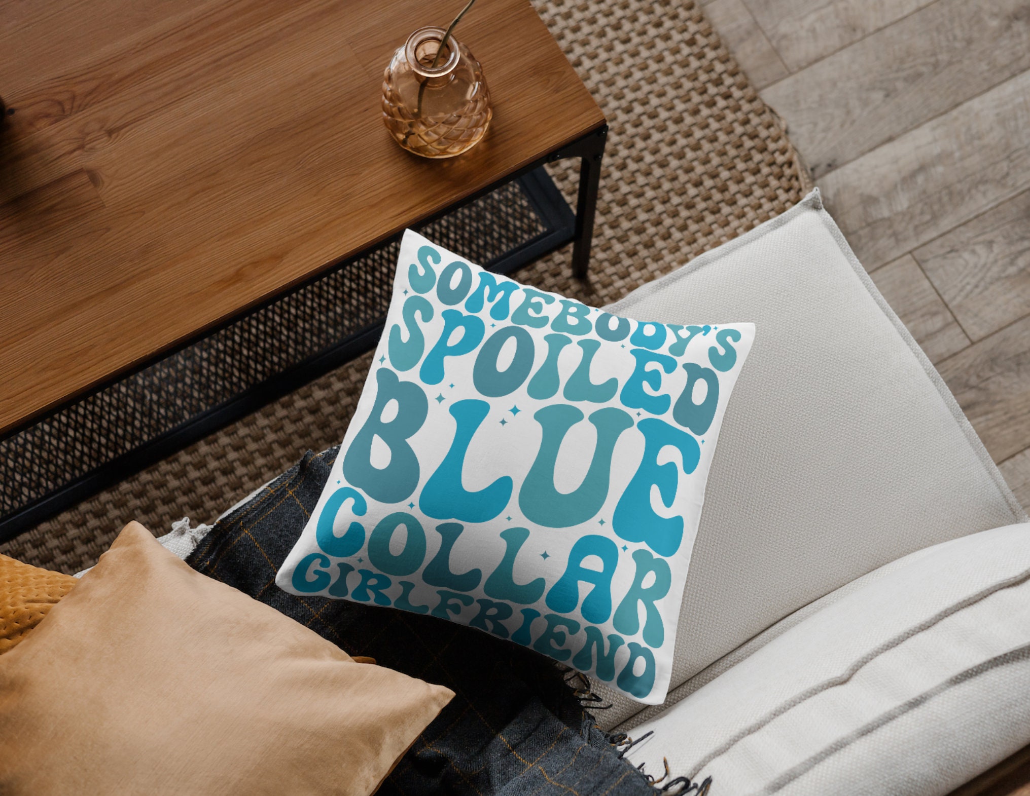 Blue Collar Girlfriend SVG PNG, Somebody's Spoiled Blue Collar