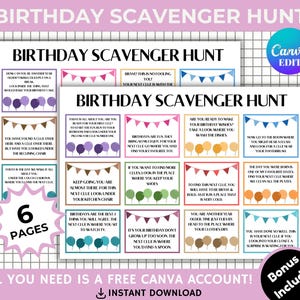 Caccia al tesoro di compleanno al chiuso, Caccia al tesoro di compleanno, Indizi di caccia al tesoro di compleanno, Indizi di caccia al tesoro per bambini, Gioco di compleanno stampabile