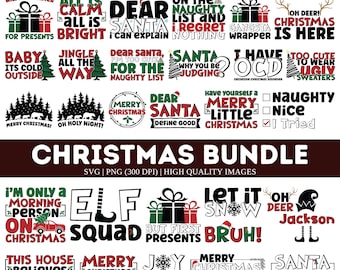 クリスマス SVG PNG バンドル、面白いクリスマス SVG カット ファイル、ホリデー SVG、クリスマスの格言引用 SVG、冬の面白いクリスマス バンドル svg png