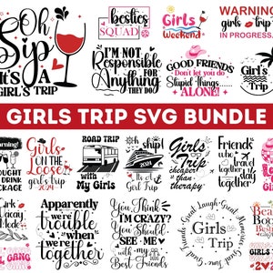 SVG-bundel meisjesreis| Meisjes reis Svg| Vakantie-svg| Girls Trip Png| Besties vakantie Svg| Grappige Svg-bundel | Meisjes reisshirts Svg