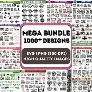 1000 MEGA Designs Bundle| 1000+ Svg Png| T Shirt Designs SVG| All in One Svg Bundle| Big Svg Bundle| Cut Files for Cricut| Silhouette Files