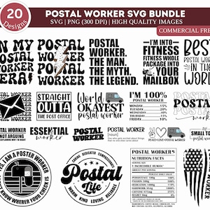 Paquete SVG PNG de trabajador postal, vida postal svg, trabajador postal de ciudad pequeña svg, vida postal svg, mejor trabajador postal svg