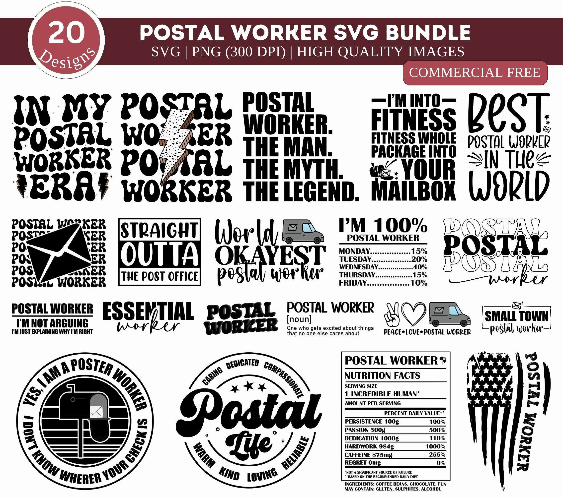 Postal Worker SVG PNG Bundle, Postal Life Svg, Small Town Postal Worker Svg, Postal Life Svg, Best Postal Worker Svg
