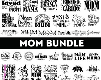 Mom SVG PNG Bundle| Mothers Day Svg| Mom svg| Mom life svg| Girl Mom svg| Mama svg| Funny Mom svg| Mom Quotes svg| Blessed Mama png