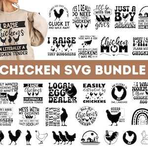 Ensemble poulet SVG PNG | Svg poulet | Svg maman poulet | Amateur de poulet Svg | Svg drôle de poulet | Marchand d'oeufs png| Pecker Svg