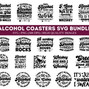 Pacchetto SVG Coaster, Sottobicchieri divertenti, Sottobicchieri sarcastici, Sottobicchieri da caffè, Sottobicchieri da birra, Sottobicchieri da vino, Sottobicchieri da vodka, Sottobicchieri da whisky