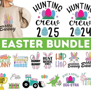 Easter SVG Bundle| Easter Bunny Svg| Easter for Kids| Happy Easter Svg| Easter Hunting Squad svg| Easter Shirts| Easter Family Png